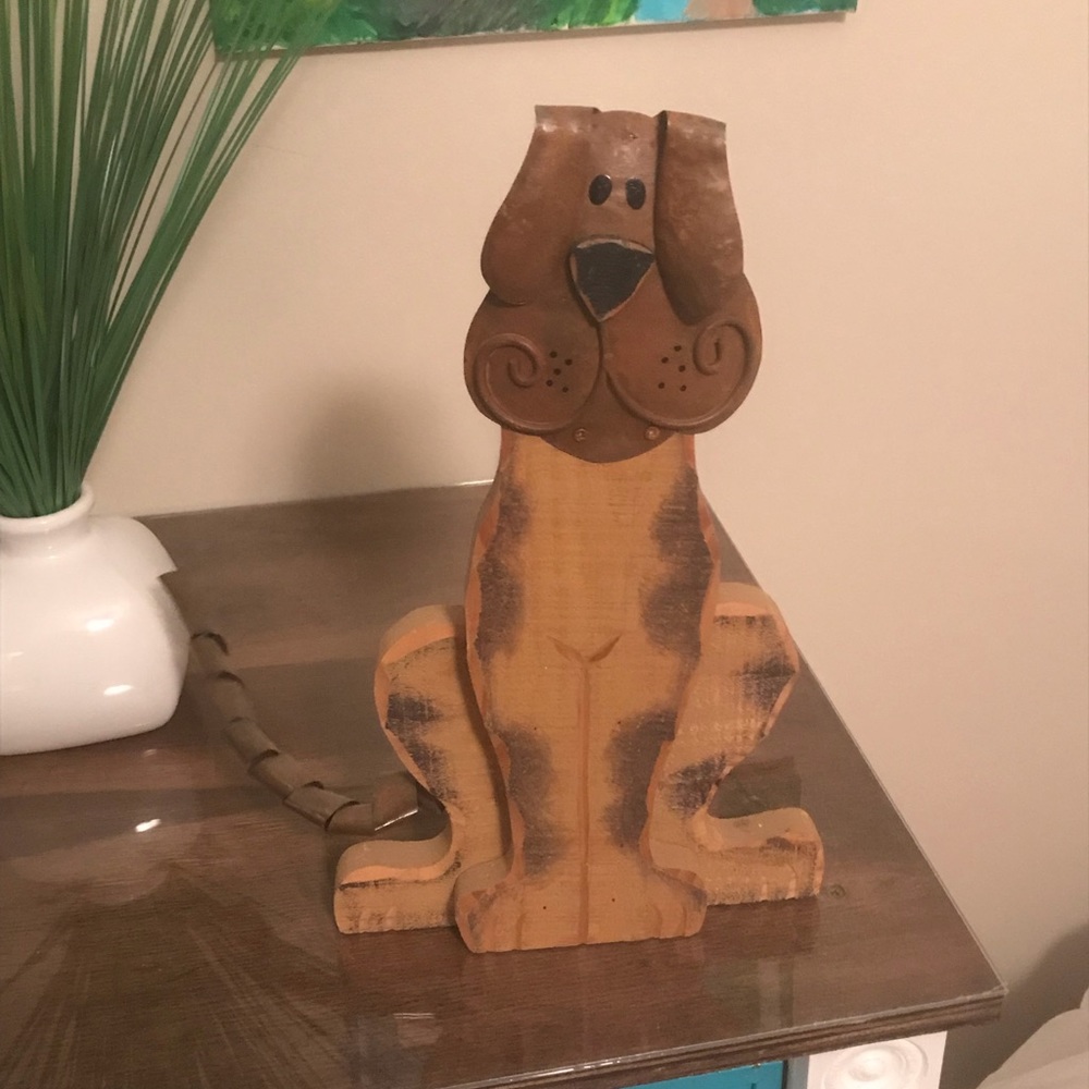 Wood and metal dog 🐶🐾